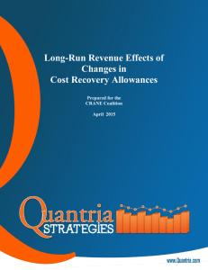 Long-Run Revenue Effects of Changes in Cost Recovery Allowances