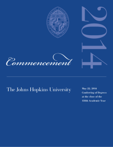 Printed Program - Johns Hopkins University
