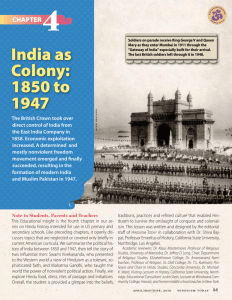 India as Colony: 1850 to 1947