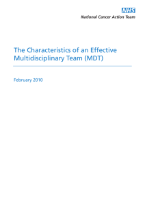 The Characteristics of an Effective Multidisciplinary Team (MDT)