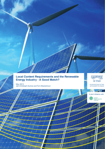 Local Content Requirements and the Renewable