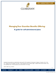 Managing Your Guardian Benefits Offering: