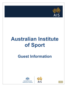 AIS Guest information - Australian Sports Commission