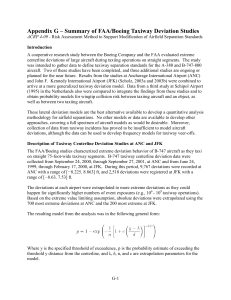 Appendix G – Summary of FAA/Boeing Taxiway Deviation Studies