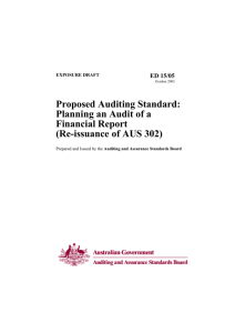 ED 15/05 - Auditing and Assurance Standards Board