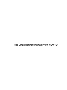 The Linux Networking Overview HOWTO