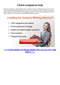 Global assignment help