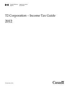 T2 Corporation – Income Tax Guide