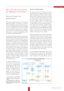 dual income taxation in eu member countries