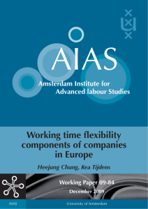 Working time flexibility components of companies in Europe