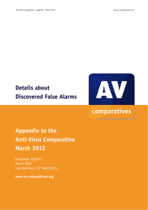 False Alarm Test March 2012 - AV