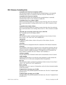 BC2: Glossary of sampling terms - Certified General Accountants