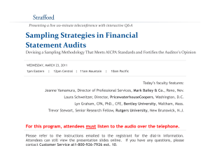 Sampling Strategies in Financial Statement Audits