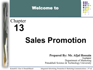Types of Consumer Promotions - Prospect of e