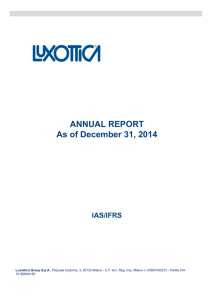 ANNUAL REPORT As of December 31, 2014