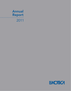 LUXOTTICA ANNUAL REVIEW 2011