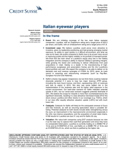 Italian eyewear players