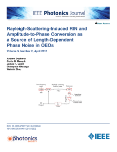 Rayleigh-Scattering-Induced RIN and Amplitude-to