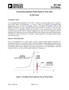 Converting Oscillator Phase Noise to Time Jitter