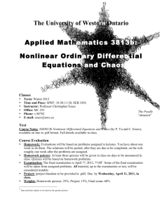 The University of Western Ontario Applied Mathematics 3813b