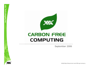 VIA Carbon Free Computing