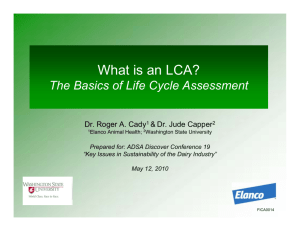 Basics of a Life Cycle Assessment – Roger Cady