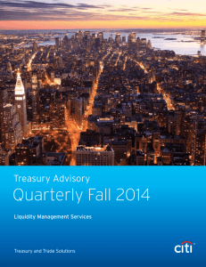 Citi Treasury Advisory Quarterly Fall