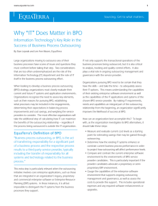 Does Matter in BPO