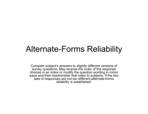 Alternate-Forms Reliability