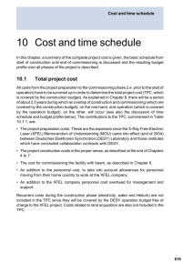 10 Cost and time schedule - XFEL