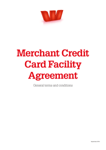 Merchant Credit Card Facility Agreement