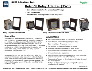 Retrofit Relay Adapter (SWL)
