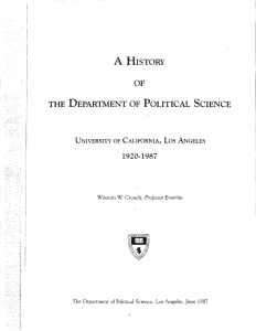 the department of political - UCLA Department of Political Science