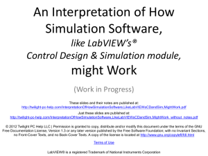 An Interpretation of How Simulation Software, might Work