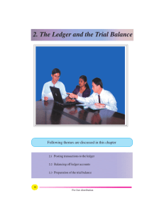 2. The Ledger and the Trial Balance