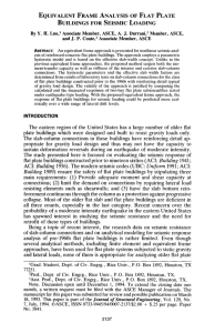 Equivalent Frame Analysis of Flat-Plate Buildings for Seismic Loading