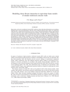 Modelling shearflexure interaction in equivalent frame models of