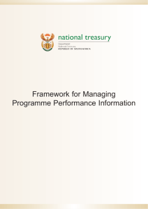 Framework for Managing Programme Performance Information