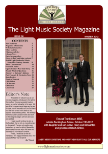 issue 58 of the Light Music Society magazine