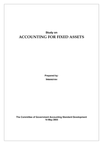 Study on ACCOUNTING FOR FIXED ASSETS