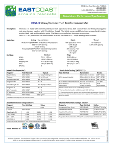 ECSC-3 Straw/Coconut Turf Reinforcement Mat