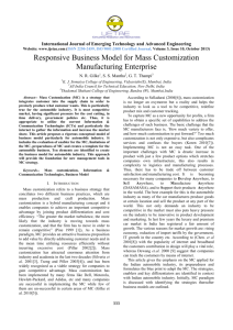 Responsive Business Model for Mass Customization