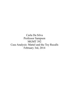 Carla Da Silva Professor Sampson MGMT 392 Case Analysis
