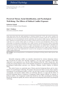 Perceived Threat, Social Identification, and Psychological WellBeing