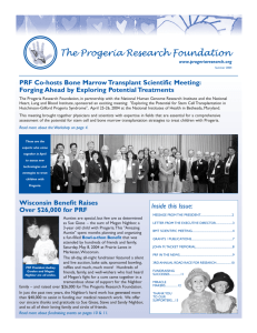 PRF News FINAL - Progeria Research Foundation