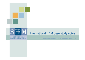 International HRM case study notes