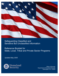 Safeguarding Classified and Sensitive But Unclassified Information