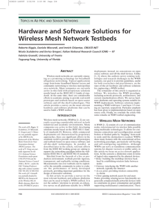Hardware and Software Solutions for Wireless Mesh Network