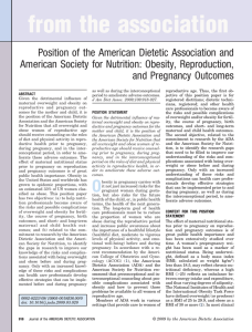 Obesity, Reproduction, and Pregnancy Outcomes