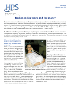 Radiation Exposure and Pregnancy Fact Sheet